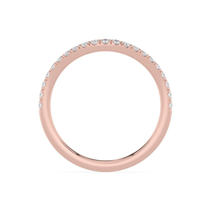 Rose Gold / Harper Curve Wedding Band