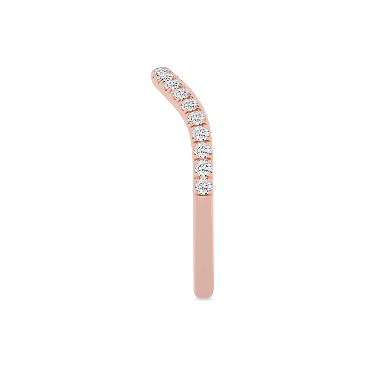 Rose Gold / Harper Curve Wedding Band