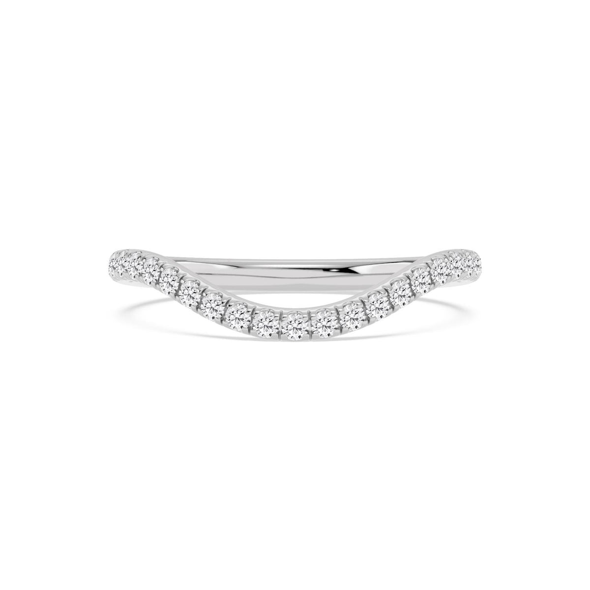 White Gold / Harper Curve Wedding Band
