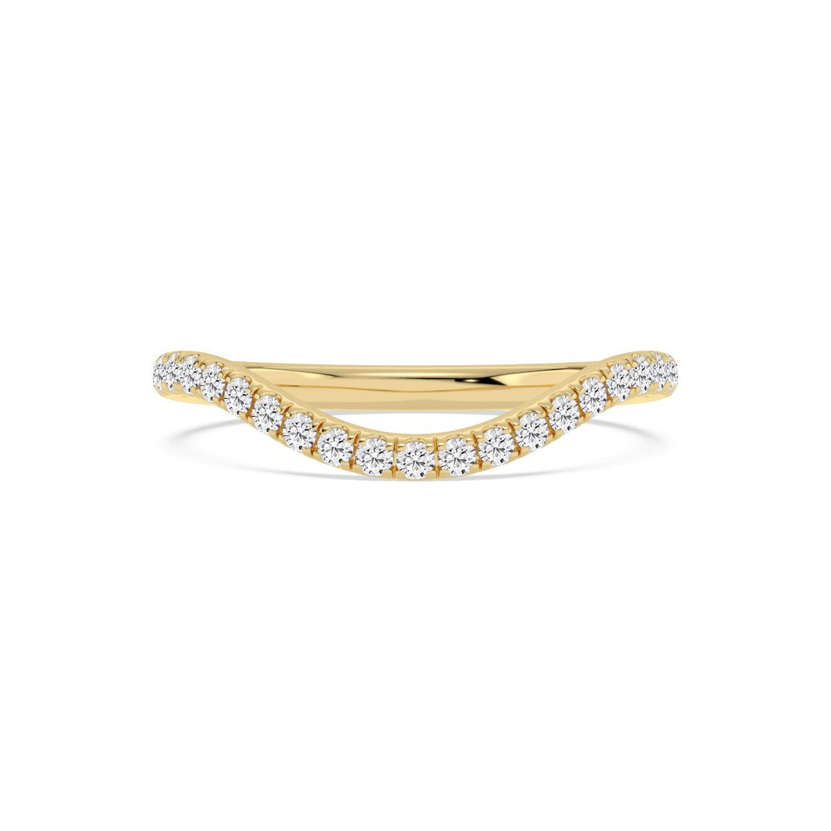 Yellow Gold / Harper Curve Wedding Band