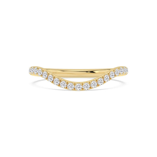 Yellow Gold / Harper Curve Wedding Band