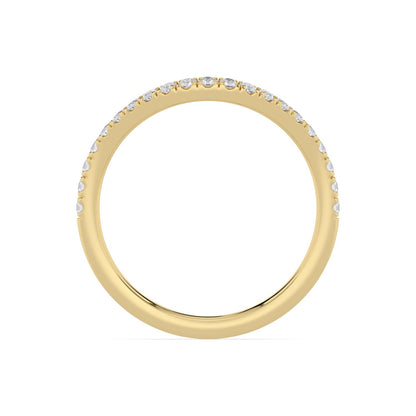 Yellow Gold / Harper Curve Wedding Band
