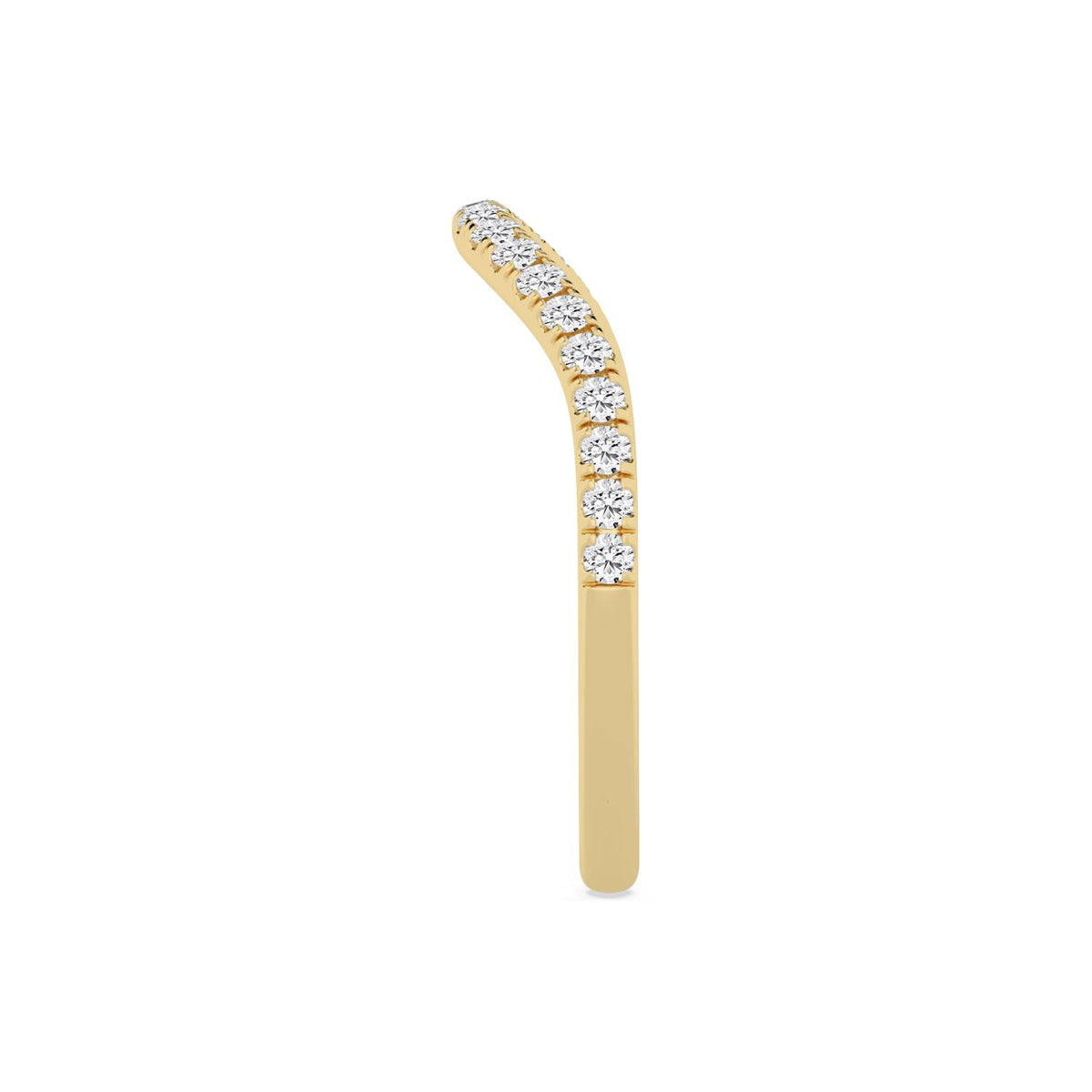 Yellow Gold / Harper Curve Wedding Band