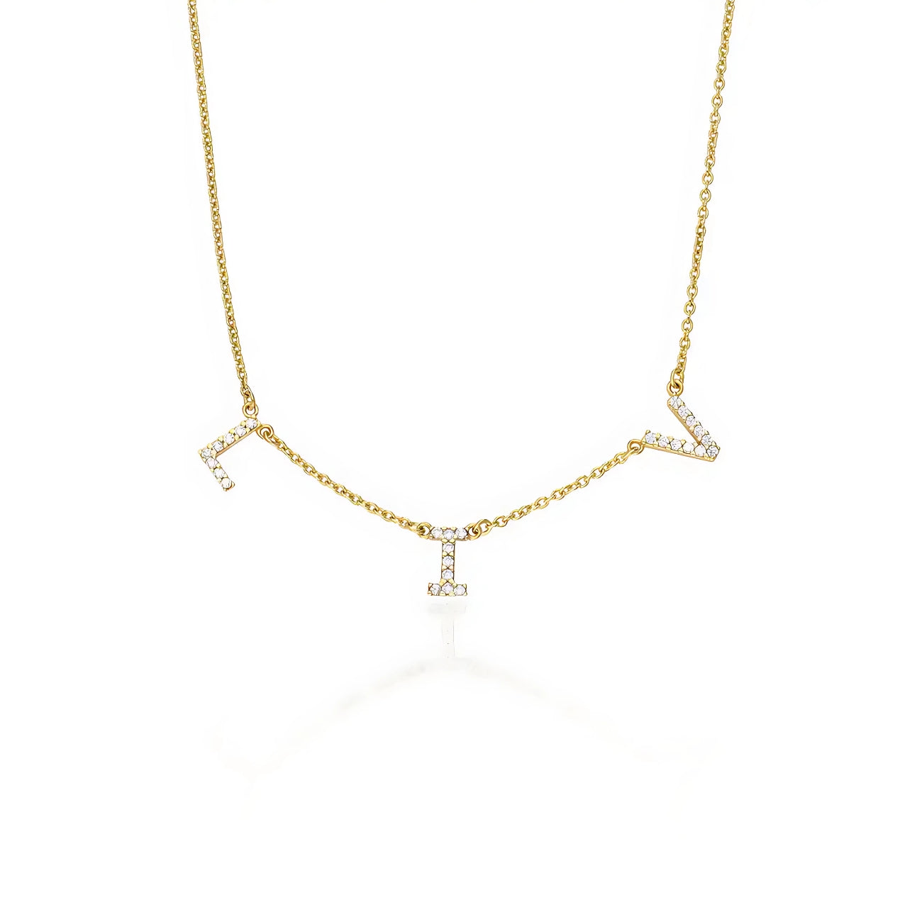 Alina Initial with Diamonds Necklace