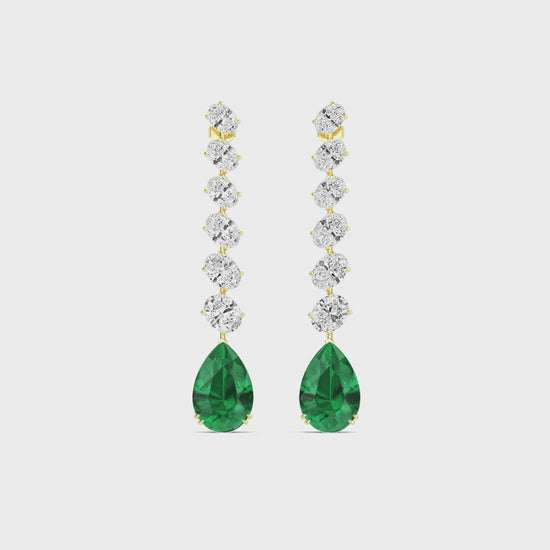 Yellow Gold / 32.03ct Lab Grown Diamond Earrings