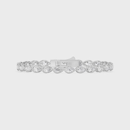 White Gold / 4.93ct Lab Grown Diamond Bezel Bracelet