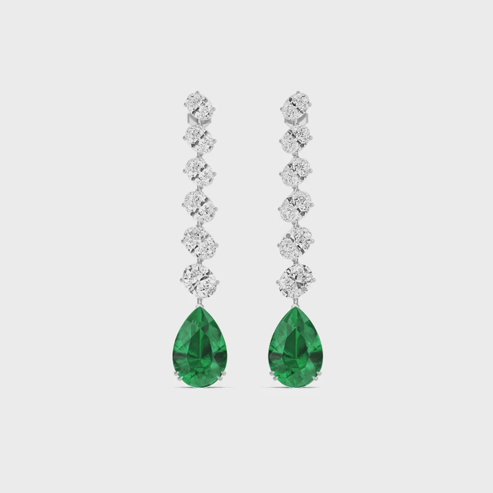 White Gold / 32.03ct Lab Grown Diamond Earrings