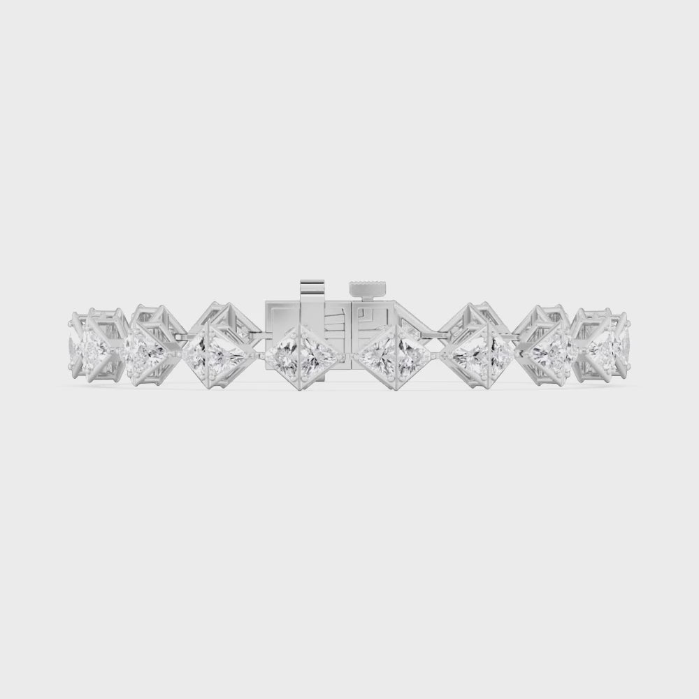 White Gold / 10.18ct Lab Grown Diamond Bracelet