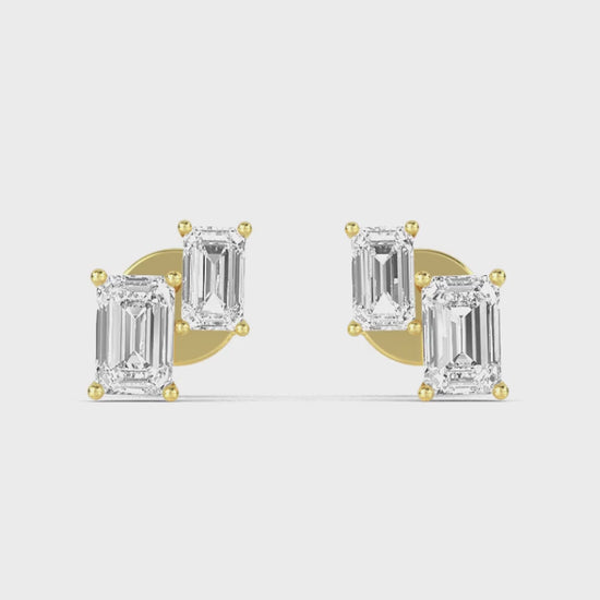 Yellow Gold / 1.74ct Lab Grown Diamond Earrings