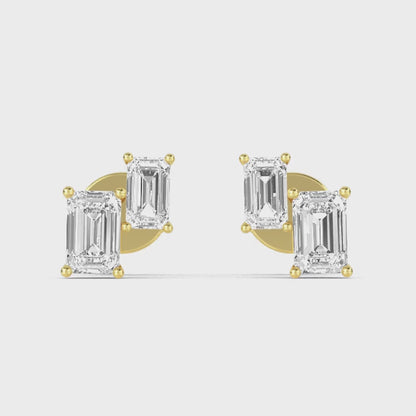 Yellow Gold / 1.74ct Lab Grown Diamond Earrings