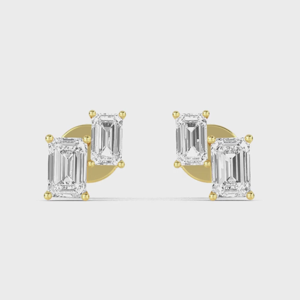 Yellow Gold / 1.74ct Lab Grown Diamond Earrings
