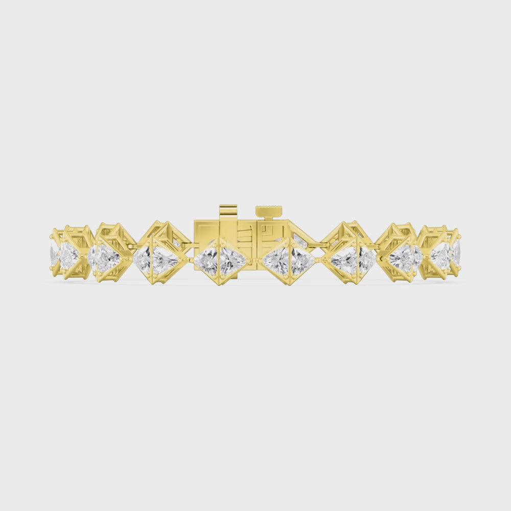 Yellow Gold / 10.18ct Lab Grown Diamond Bracelet