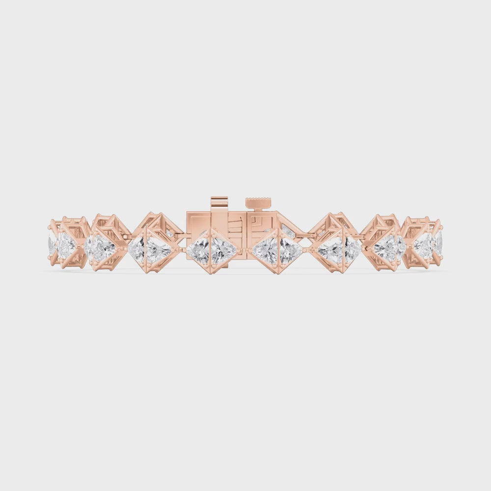 Rose Gold / 10.18ct Lab Grown Diamond Bracelet