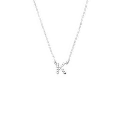 Fiona Initial with Diamonds Necklace